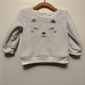 ⚡️5 for $15⚡️Carter’s | Cozy Fleece Pullover | 12M | Winter White Bear